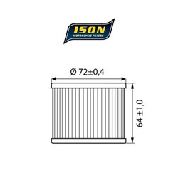 ISON 133 (HF133) ELEMENT OIL FILTER
