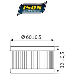 ISON 136 (HF136) ELEMENT OIL FILTER