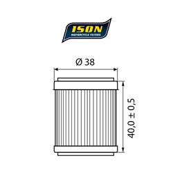 ISON 141 (HF141) ELEMENT OIL FILTER
