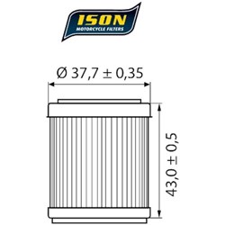 ISON 142 (HF142) ELEMENT OIL FILTER