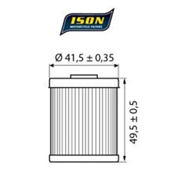 ISON 157 (HF157) ELEMENT OIL FILTER