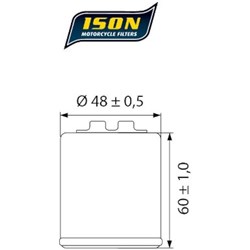 ISON 183 (HF183) CANISTER OIL FILTER
