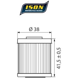ISON 207 (HF207) ELEMENT OIL FILTER