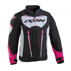IXON STRIKER AIR KID LADY JKT BLK/WHT/FUS (08ANS) [ONC01]