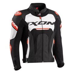 IXON JACKAL LEATHER JKT WHT/RED/BLK (MD) [ONC01]