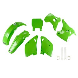 /UFO KAWASAKI FULL PLASTICS KIT KX125/250 92 GRN (WAS KAKIT195E026)