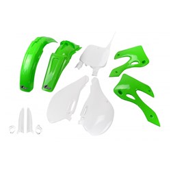 /UFO KAWASAKI FULL PLASTICS KIT KX125/250 00-02 BLK (WAS KAKIT200E001)