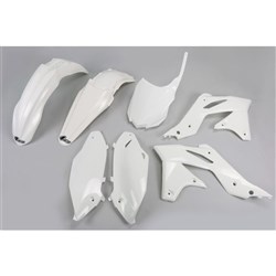 UFO KAWASAKI PLASTICS KIT KX250F 14-16 WHT #