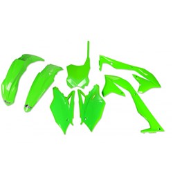 UFO KAWASAKI PLASTICS KIT KX450F 16-17 FLU GRN (WILL BECOME KAKIT223FEAFLU) #