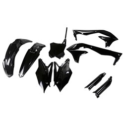 UFO KAWASAKI FULL PLASTICS KIT KX450F 16-17 BLK (WAS KAKIT223E001)