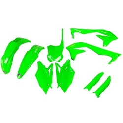 UFO KAWASAKI FULL PLASTICS KIT KX450F 16-17 FLU GRN (WAS KAKIT223AFLU)