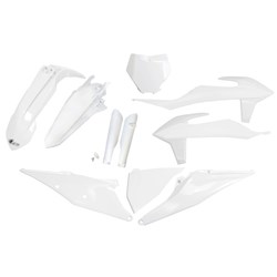 /UFO KTM FULL PLASTICS KIT SX/SXF 19-22 WHT (WAS KTKIT522E047)