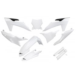 UFO KTM FULL PLASTICS KIT SX 250/XC 250 - SX 125/XC 125 - SX-F 350/XCF 350 - SX-F 450/XCF 450 - SX 300/XC 23-24 WHT