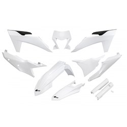 UFO KTM FULL PLASTICS KIT EXC 150/XC W150 / XC W150TPI - EXC 250/XC W250 - EXC-F 250/XCF W250 - EXC 300/XC 24-25 WHT