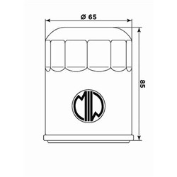 MIW OIL FILTER A11001 (HF621 / KN621) ARCTIC CAT  [ONC01] #