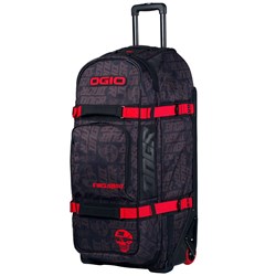 OGIO GEAR BAG - RIG 9800 (WHEELED) DNGR FLAT BLK/RED (2)