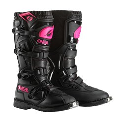 ONEAL RIDER YOUTH BOOTS BLK/PINK (04 - 36) (WAS 0325704)