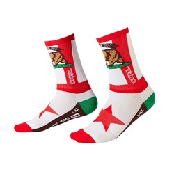 ONEAL MTB PERFORMANCE SOCK CALIFORNIA RED/WHT/BROWN (43-46) [ONC01] #