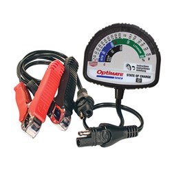 OPTIMATE 12V BATTERY TESTER LEAD-ACID / LITHIUM (CLAMPS/SAE)