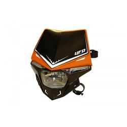 UFO MOTOCROSS STEALTH HEADLIGHT BLK/ORG