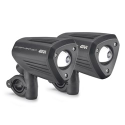 GIVI UNIVERSAL LED FOG AND DEPTH SPOTLIGHTS (PAIR) ALUMINIUM BLACK