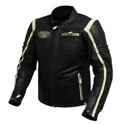 SCORPION RACER LEATHER JKT BLK/WHT (40) [ONC01] #