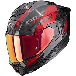 SCORPION EXO EXO-1500 CARBON AIR (INC MIR VIS) PLATTED - BLK/RED (LG)