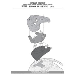 GIVI KIT TO MOUNT SR3104 TO AN650 BURGMAN EXECUTIVE