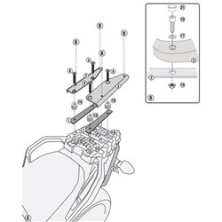 GIVI SPECIFIC MONOLOCK REAR RACK - SUZUKI DL1000 V-STROM 14-16 (PLATE INCLUDED)  [ONC01] #