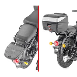 GIVI SPECIFIC MONOLOCK REAR RACK - ROYAL ENFIELD CLASSIC 350 22- *ONLY WITH PASSENGER SEAT* (USE WITH MONOLOCK CASE PLATE)