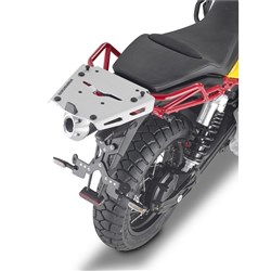 GIVI SPECIFIC MONOKEY ALUMINIUM REAR RACK - MOTO GUZZI V85 TT 19- (PLATE INCLUDED)