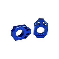 SCAR AXLE BLOCKS YZ125-250 02-22 / YZ250-450F 03-08 / WR250-450F 02-22 BLU