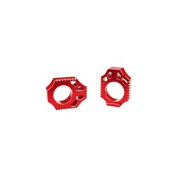 SCAR AXLE BLOCKS CR125-250 / CRF250R-X / CRF450R-X 02-17 RED