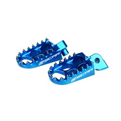 SCAR FOOTPEGS YAMAHA YZ/YZF/WRF/YZFX/YZX 1999-2022 (48MM WIDE) BLU