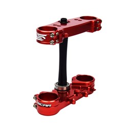 SCAR TRIPLE CLAMPS HONDA CRF250R 14-21 / CRF450R 13-20 (22MM OFFSET) RED