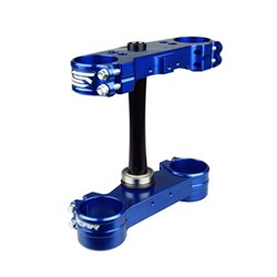 SCAR TRIPLE CLAMPS KTM 125-450 SX/SXF 23-25 / HUSQVARNA TC/FC/TX/FX 125-501 (22MM OFFSET) BLU