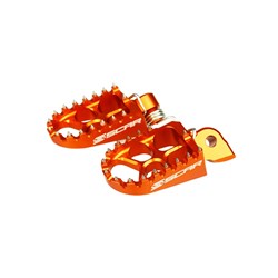SCAR EVO ORANGE FOOTPEGS KTM SX-SXF-EXCF 1998-15 / HUSKY TC-TE-FC-FE 2014-15 - 57MM WIDE