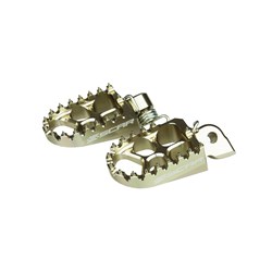SCAR EVO SILVER FOOTPEGS KTM SX-SXF-EXCF 1998-15 / HUSKY TC-TE-FC-FE 2014-15 - 57MM WIDE
