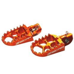 SCAR EVO ORANGE FOOTPEGS KTM SX-SXF 16-22 / HUSKY TC-FC 16-22 / GASGAS MC 21-22 -57MM WIDE
