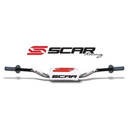 SCAR O2 H/BAR COLOR O28,6 (1 1/8") MCGRATH/SHORT STYLE KTM BAR WHT / PAD WHT [SPC01]