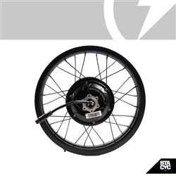 STACYC S/P (16H) MOTOR|WHEEL - REAR RIM ASSEMBLY WITH MOTOR - 16HDRIVE 16 X 45MM RIM 250W HUB DRIVE W/OUT FREEWHEEL THREADS