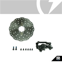 STACYC S/P (16H) BRAKES - REAR BRAKE - 16HDRIVE CABLE ACTUATED DISC BRAKE WITH STACYC CUSTOM LOGO AND CHILDPROOF 160MM ROTOR