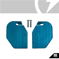 STACYC ACC (12e/16e) FOOTRESTS - EXTENDED FOOTREST - CYAN ANODIZED