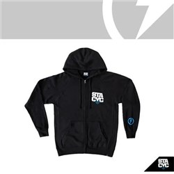 STACYC APPAREL (Hoodies) APPAREL - HOODIE ZIP UP STACKED LOGO - WOMENS / L / BLACK #