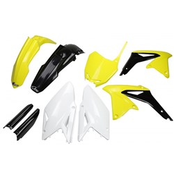 /UFO SUZUKI RMZ450 08-17 FULL PLASTICS KIT (OEM 13) (WAS SUKIT414E999)