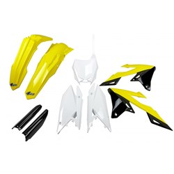 /UFO SUZUKI RMZ250 19-25/RMZ450 18-25 FULL PLASTICS KIT (OEM) (WAS SUKIT418E999)