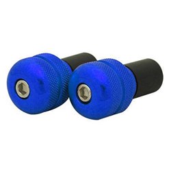 #TARMAC BAR ENDS KNURLED 21MM LONG BLUE