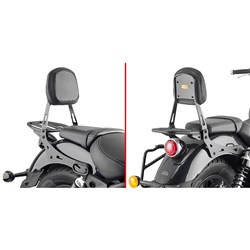 GIVI BACKREST WITH DETACHABLE RACK - ROYAL ENFIELD SUPER METEOR 650 23- [SPC01]
