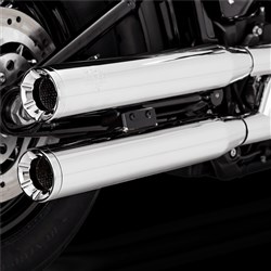V&H ELIMINATOR 300 SLIP-ONS PCX CHROME SOFTAIL 18-23 (EXC FXFB/FLDE/FLHC-ALL) (WAS V16712)