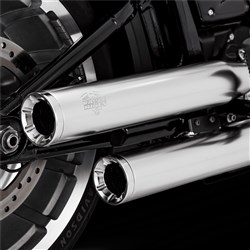 USE V16716 - VH ELIMINATOR 300 SLIP-ONS PCX CHROME SOFTAIL 18-24  (FITS: HERITAGE + DELUX)